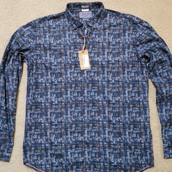 NWT Signum Berlin Long Sleeve Woven Button Down Large - Picture 2 of 6